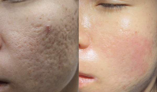 Before and after laser scar treatment result 1 — Laser Eraser, NJ
